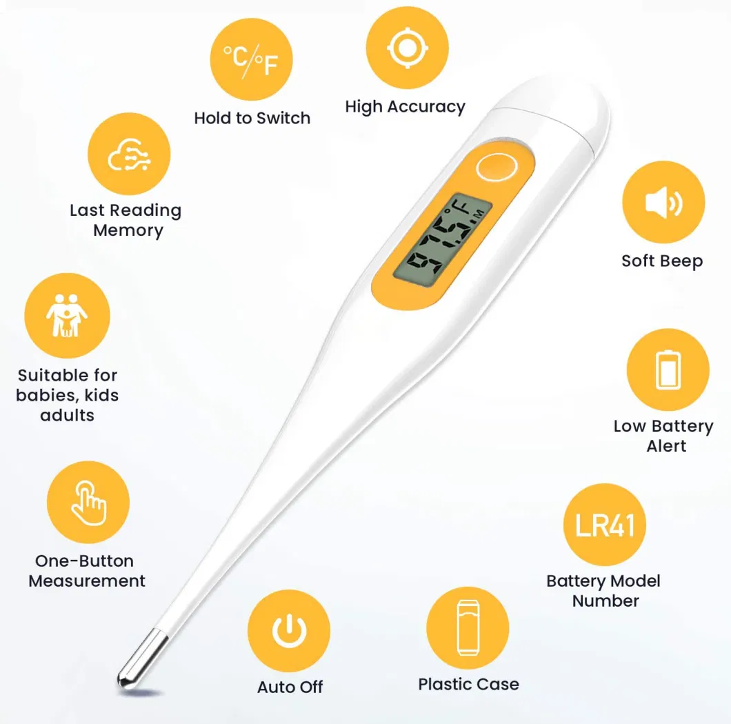 CE Hot Sale! Best Clinical Human Oral China Digital Thermometer Medical with CE, ISO, RoHS