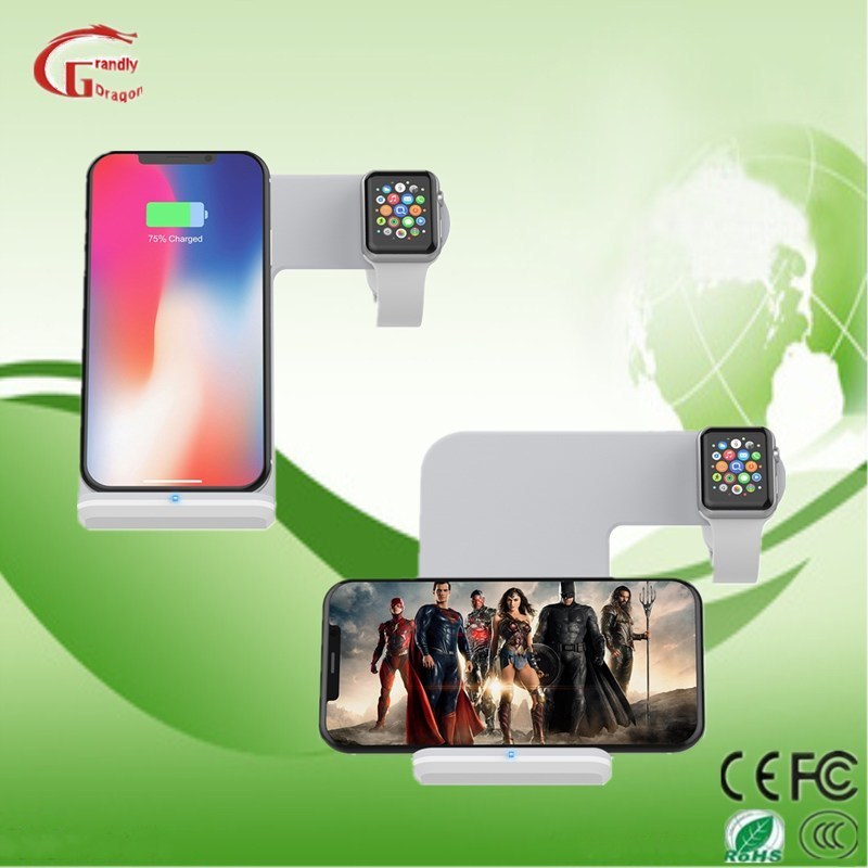 Wireless Charging Docking Station 2 in 1 Wireless Charger for Phone Watch Mobilephone
