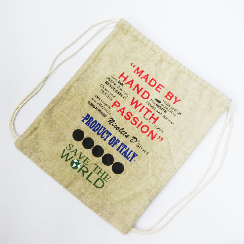 Environmental Linen Jute Canvas Eco Friendly Drawstring Bag
