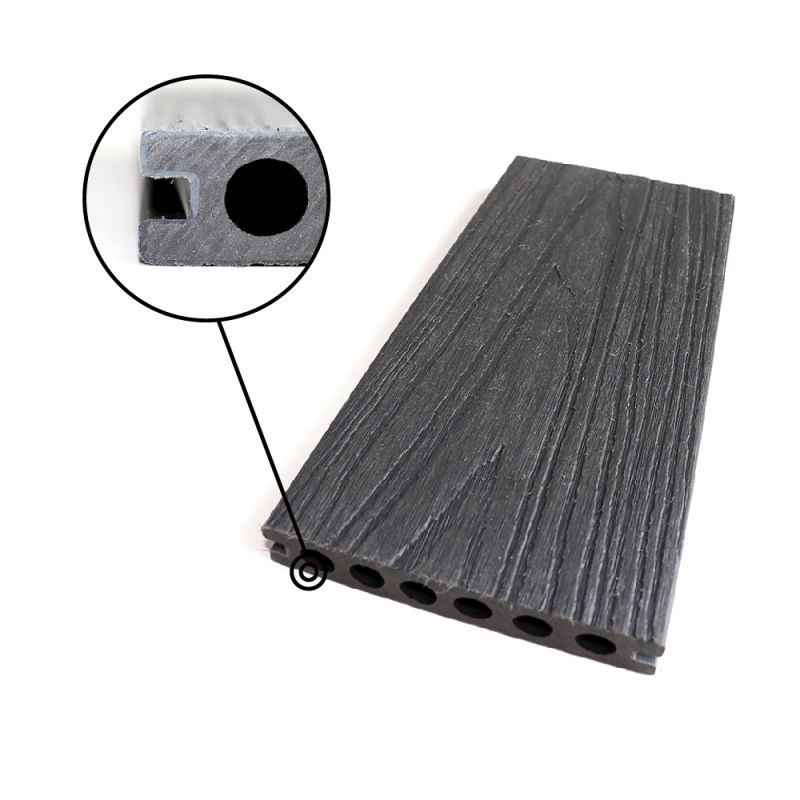Easy Installation Outdoor Flooring Eco-Friendly Grooved Weather Resistant WPC Decking