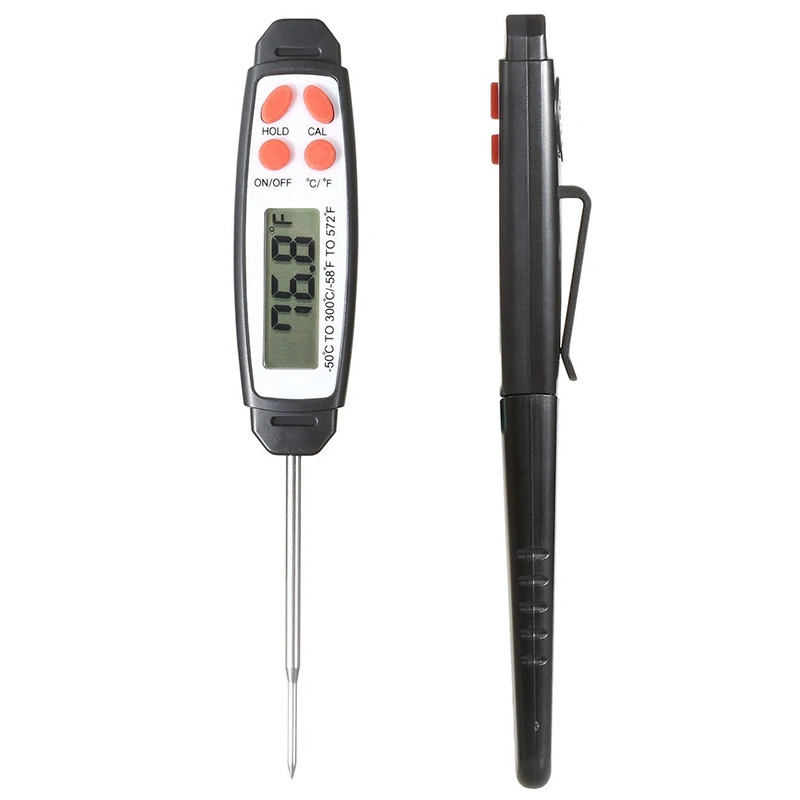 Digital Meat Cooking Thermometer, Instant Read Food Thermometer for Kitchen BBQ Grill Smoker with Probe Cover Esg13891