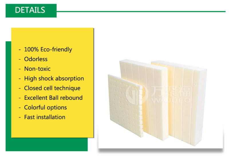 100% Eco-Friendly 20mm XPE Indoor Shock Pad for Gymnasium