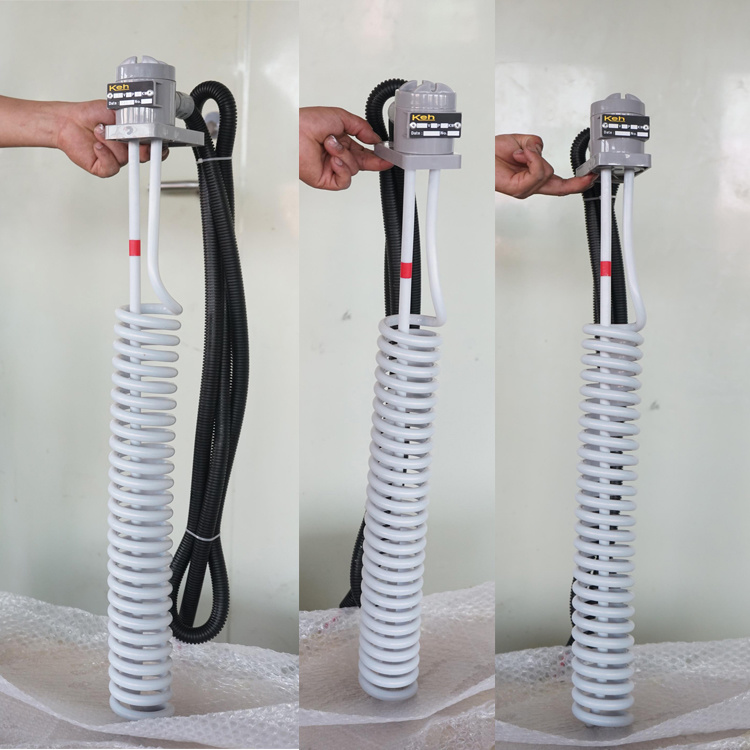 OEM Portable PTFE Coil Shape Water Immersion Heaters for Electroplating