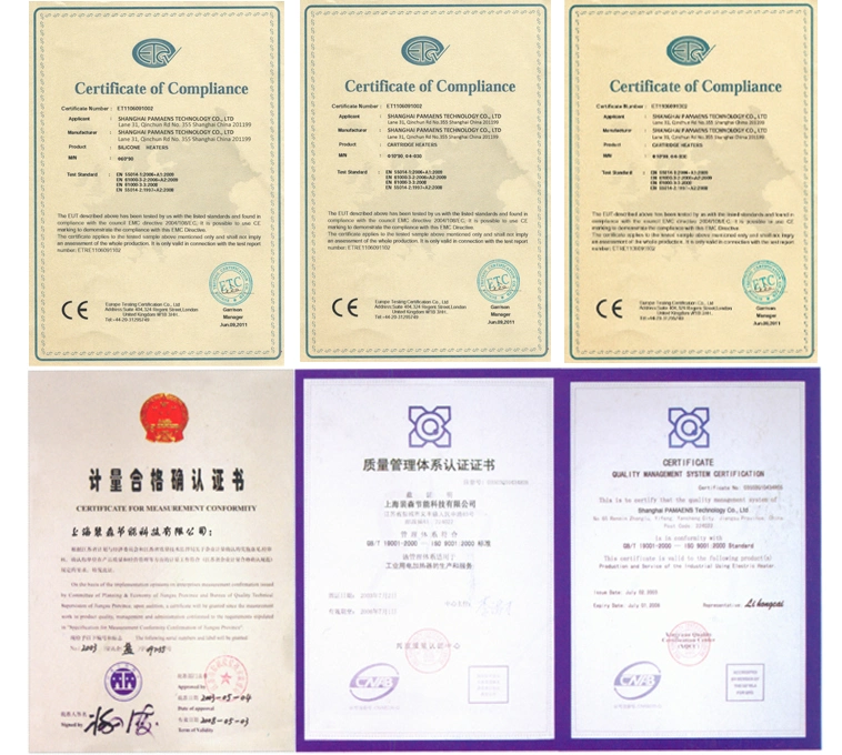 High Quality Customized Fast Heat Cartridge Heaters with Long Lifetime