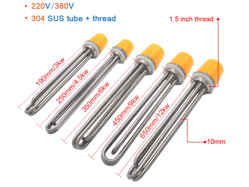 Incoloy 840/ Stainless Steel Electric Liquid Tubular Immersion Heater