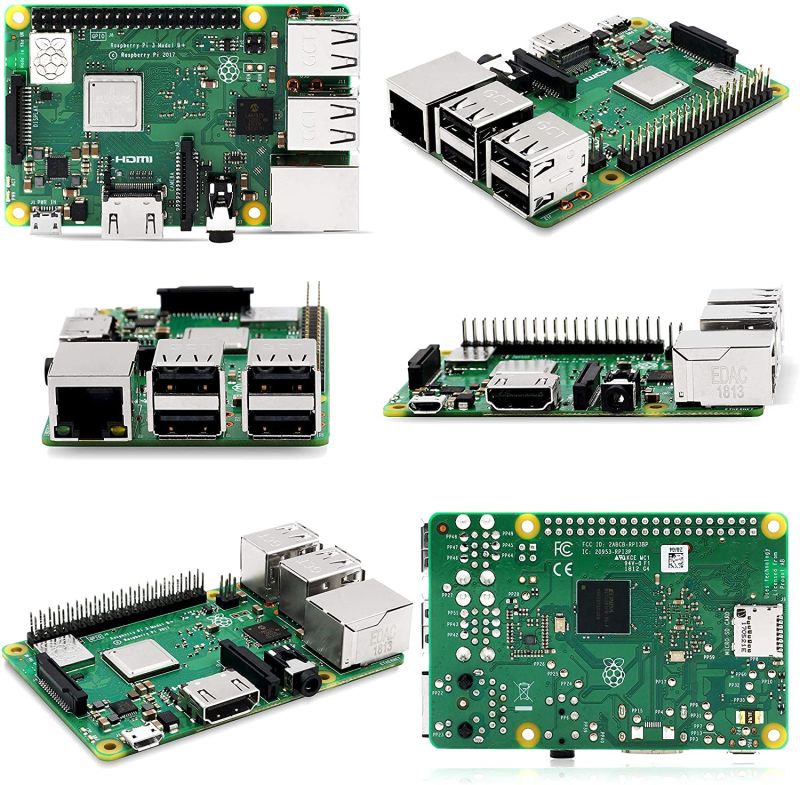 Rpi Raspberry Pi 3 B+ Computer with Heatsinks