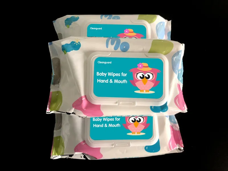 New Arrival Organic Flushable Baby Wipes Lightweight Easy Using