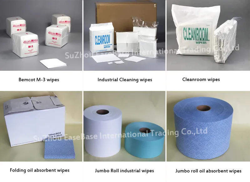 Woodpulp Nonwoven Spunlace Cleaning Towels for Industrial Cleaning