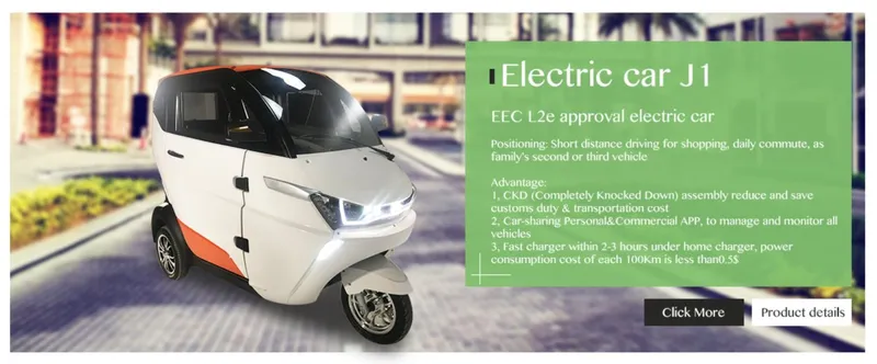 EEC Low Speed Safest Full Electric Cars for Old People