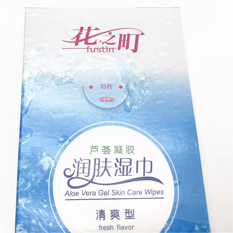 Daily Cleansing Individual Packages Aloe Vera Gel Skin Care Wipes