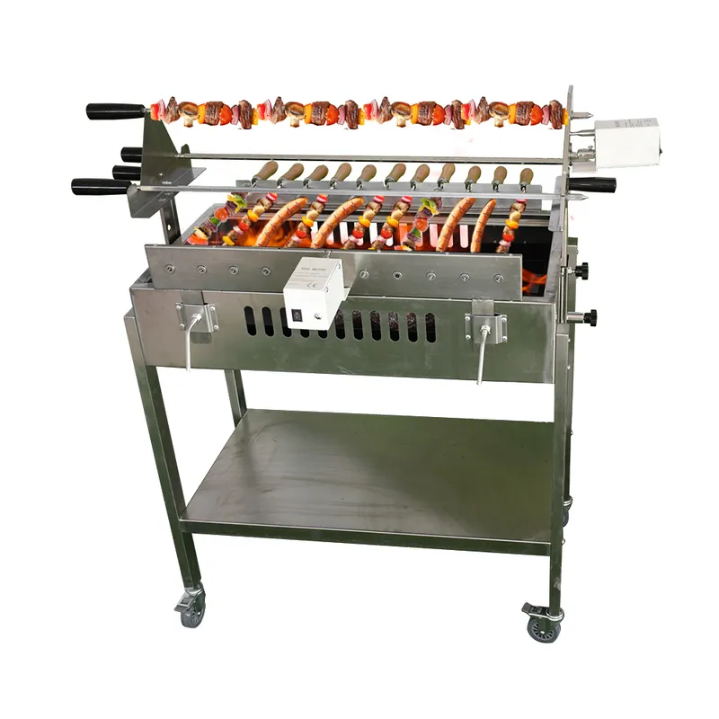 Restaurant Commercial Rotating Charcoal Grill for Sale Charcoal Barbecue Grill