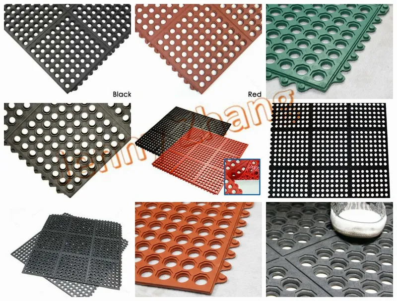 Anti-Slip Drainage Antibacterial Kitchen Mats, Rubber Floor Mat