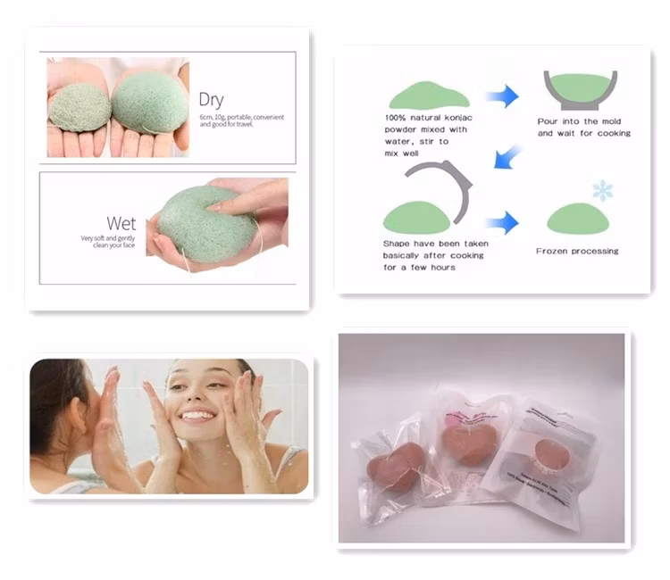 Natural Bath Facial Cleansing Body Exfoliating Activated Bamboo Charcoal Konjac Sponge