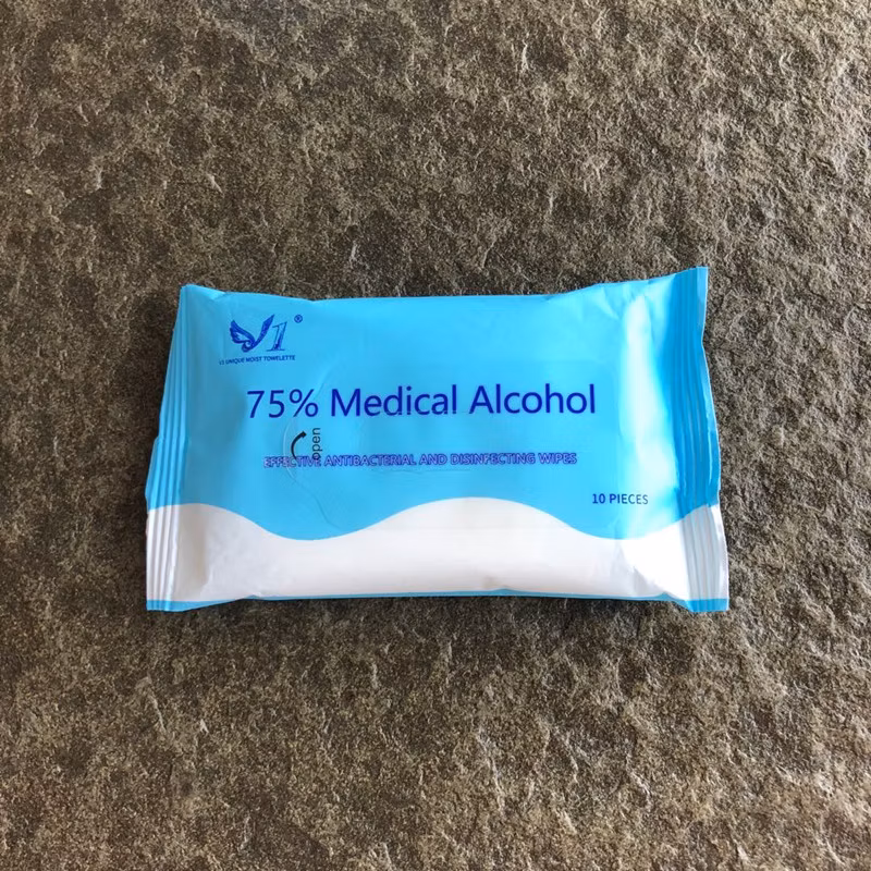 10PCS Alcohol Wipes Disinfectant Wipes Wet Wipes Cleaning Wipes Ce/FDA
