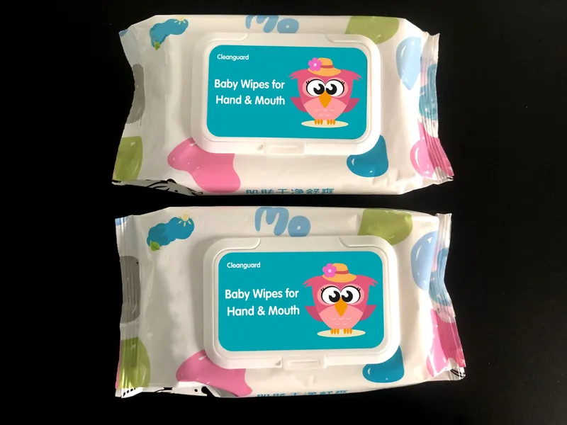 New Arrival Organic Flushable Baby Wipes Lightweight Easy Using