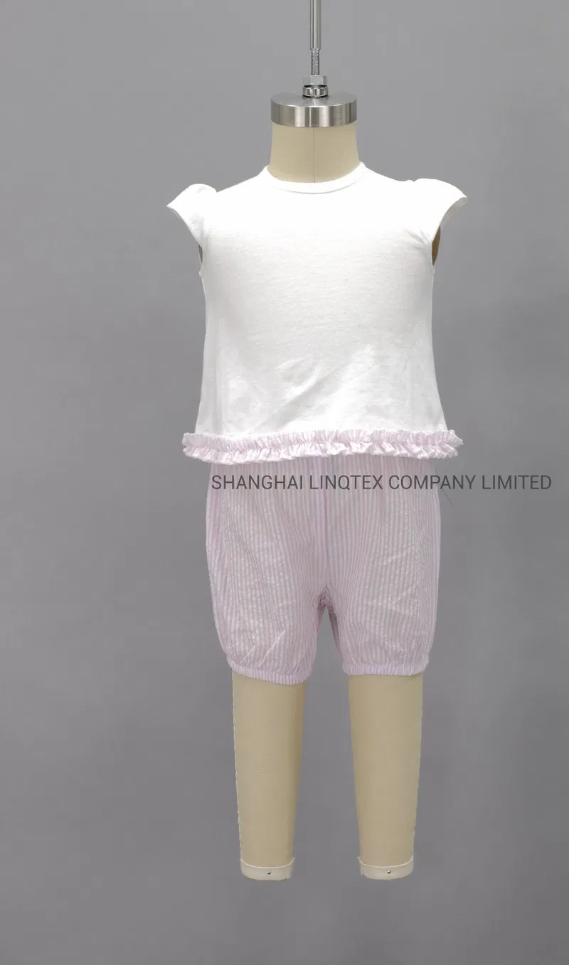 White Cotton T-Shirt + Cotton Shorts 2 Pieces Set