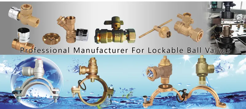 Brass Straight Lockable Ball Valve for Water Meter