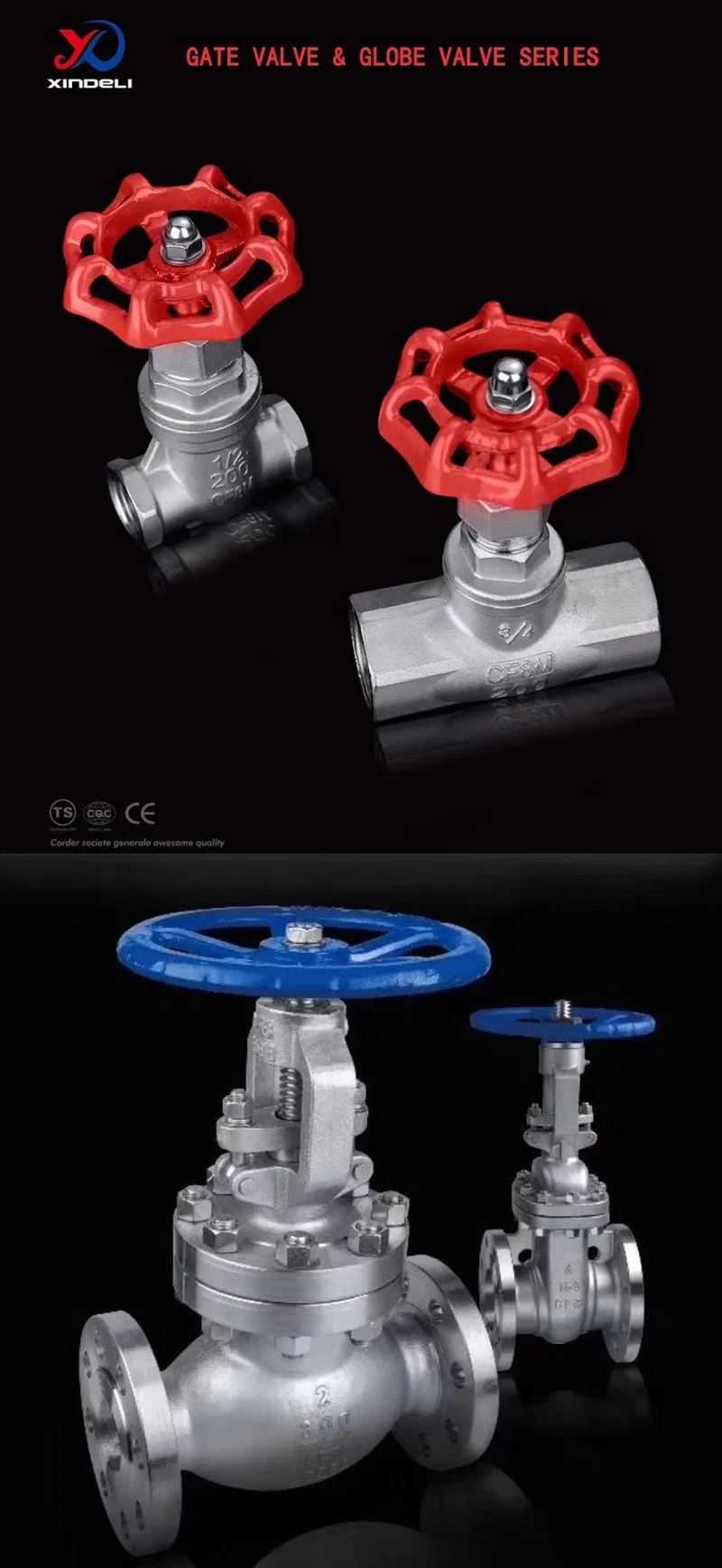 Stainless Steel Globe Valve (DN50) Thread Type