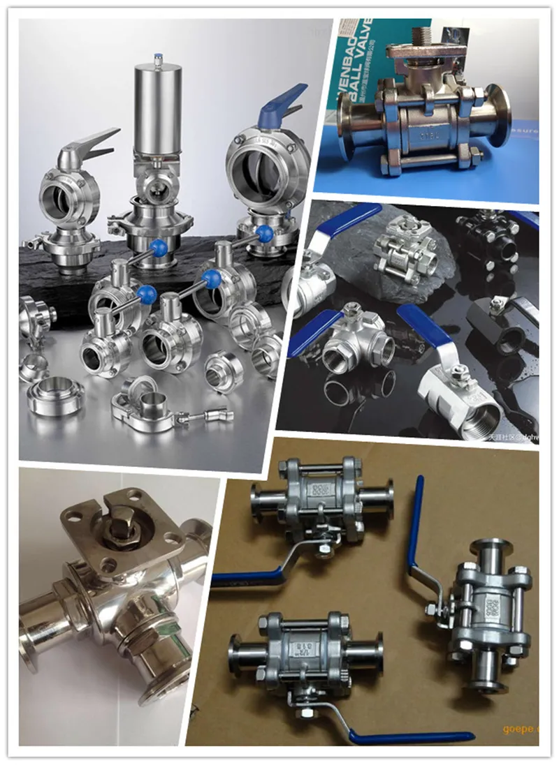 Male Threaded Manual Type SUS Sanitary Butterfly Valve