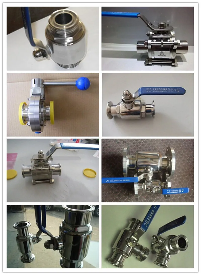 Two Way Male Threaded Stainless Steel Sanitary Ball Valve