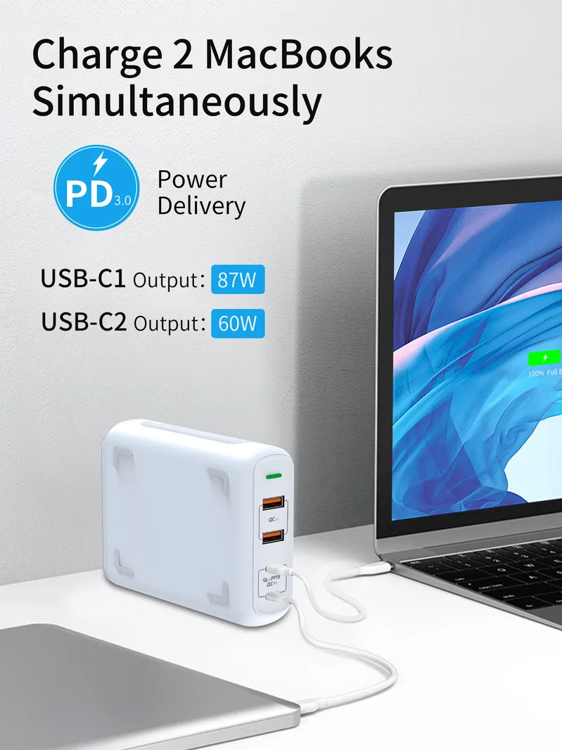 5A 100W Fast Charging USB Type C to USB Type C High Speed Data Syncing USB Type C Charger