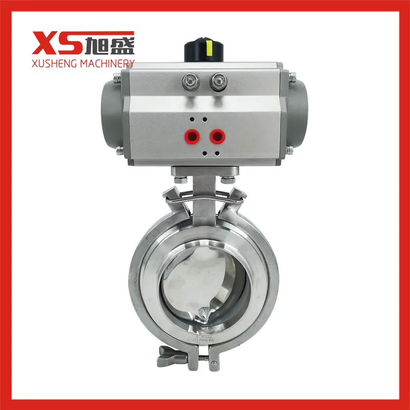 4inch Pneumatic Stainless Steel Butterfly Valve for Dry Material