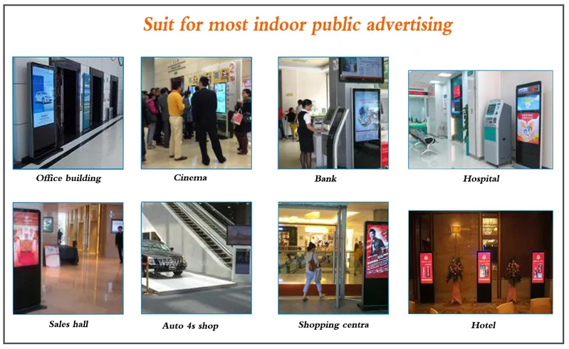32" 43" 49" 55" 65" China Cheap Advertising Machine, K Type Android OS Capacitive Touch Kiosk