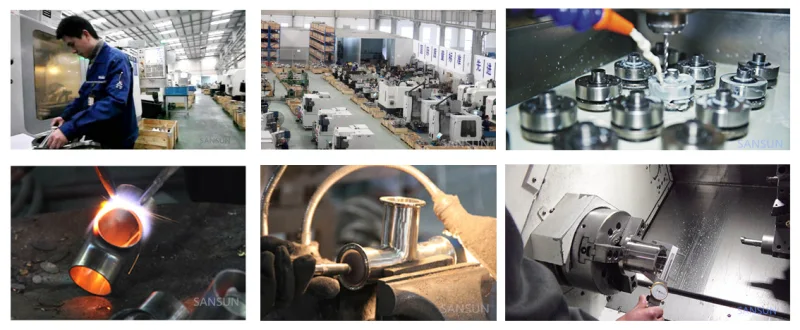 Stainless Steel Sanitary Clamp Three Way Ball Valve for Beer