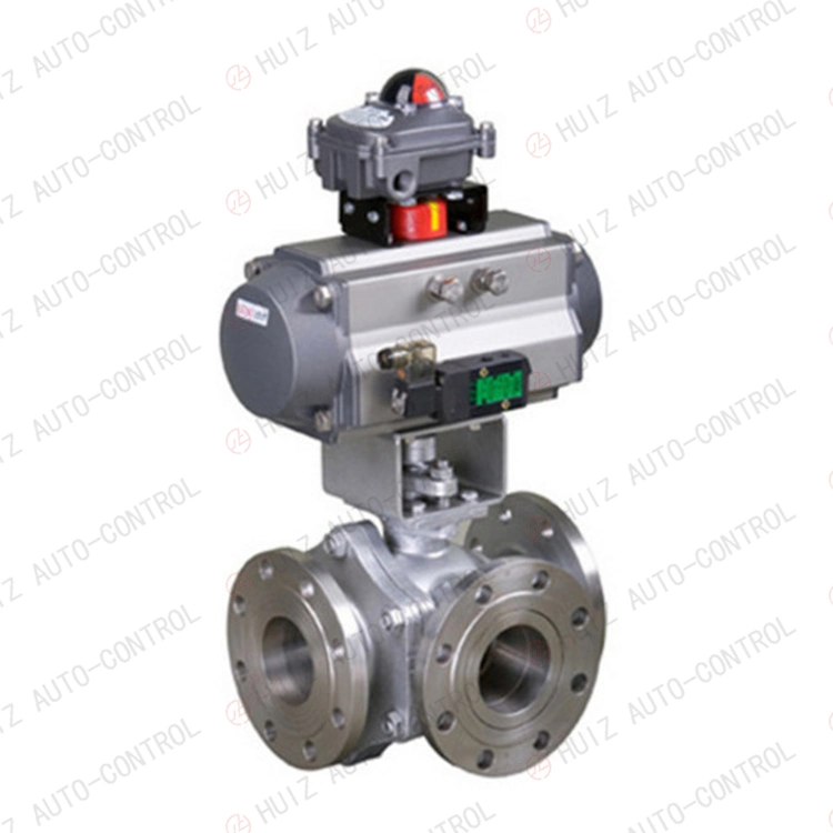 Pneumatic Stainless Steel Three Way Ball Valve