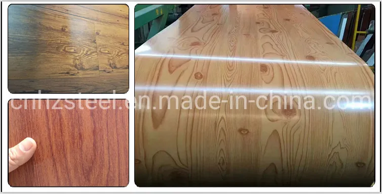 Wooden Pattern PPGI Prepainted Galvanized Steel Coil / 3D Wood PPGI