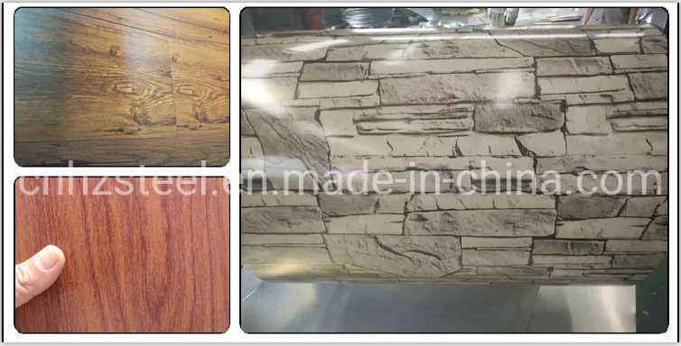 Wooden Pattern PPGI Prepainted Galvanized Steel Coil / 3D Wood PPGI