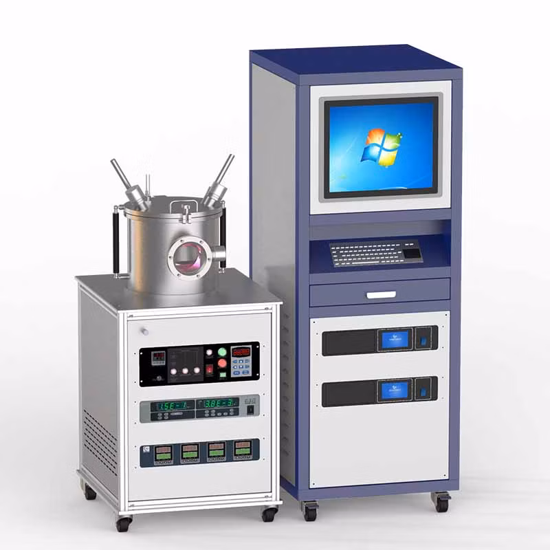 PVD Thin Film Deposition System Magnetron Sputtering Coater with Two DC/RF Sputter Guns