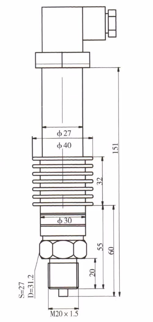 Wide pressure and Temperature range Diaphragm Pressure Transduce