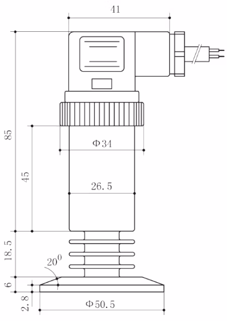 All stainless steel sealed  Hygienic Pressure Transmitter