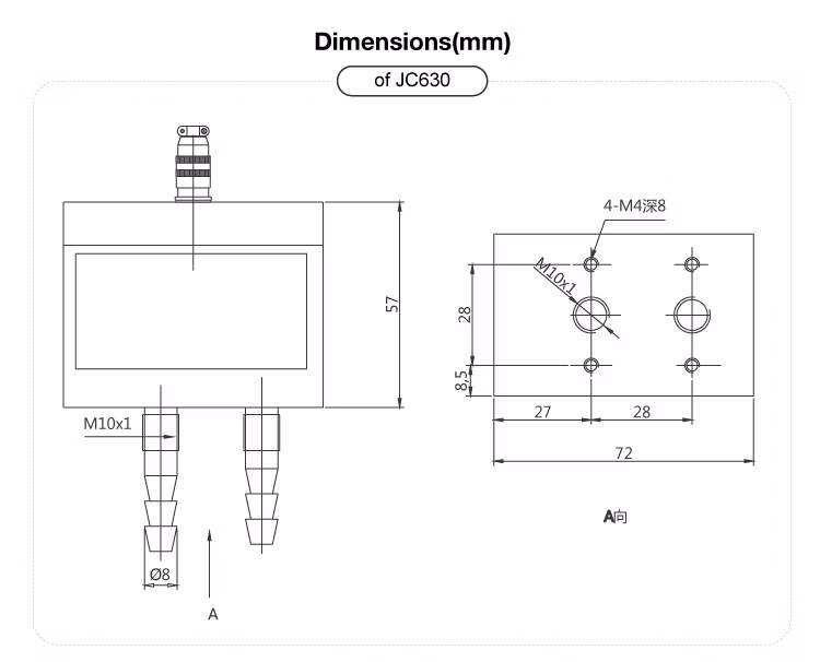 Jc630 Micro Differential Pressure or Air Pressure Transducer