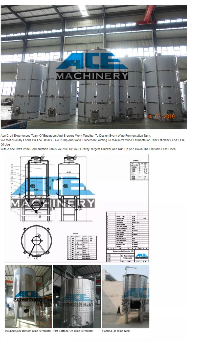 Kombucha Fermentation Tank Fermenter Fermenting Tank Brewing Equipment