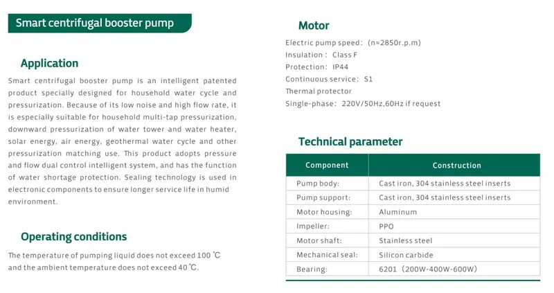 Booster Pump with Electronic Pressure Switch