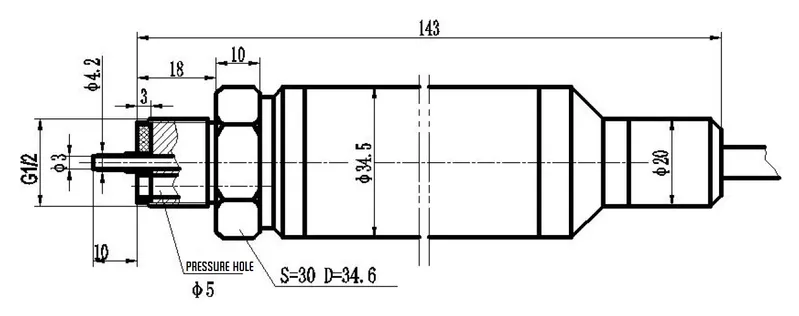 IP67 Waterproof Stainless Steel Pressure Transmitter