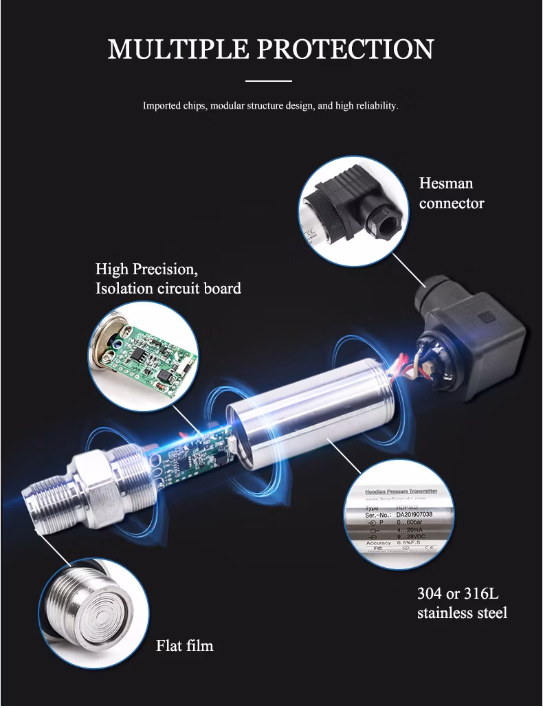 Hygienic Pressure Transducer Pressure Transducer Flange Mud Pump Pressure Transducer