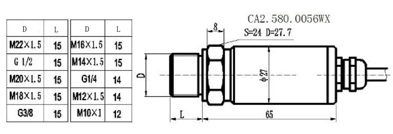 Hot Sale Pressure Gauge/ Sensor / Pressure Transducer High Sensitivity