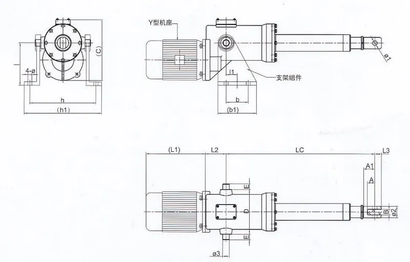 250kgf of Dtii Series Electrical Motorized Linear Actuator