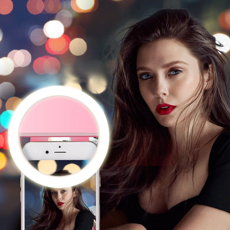 Round Charging LED Flash Beauty Photo Lamp Self-Timer Rk12 Round Filling Light