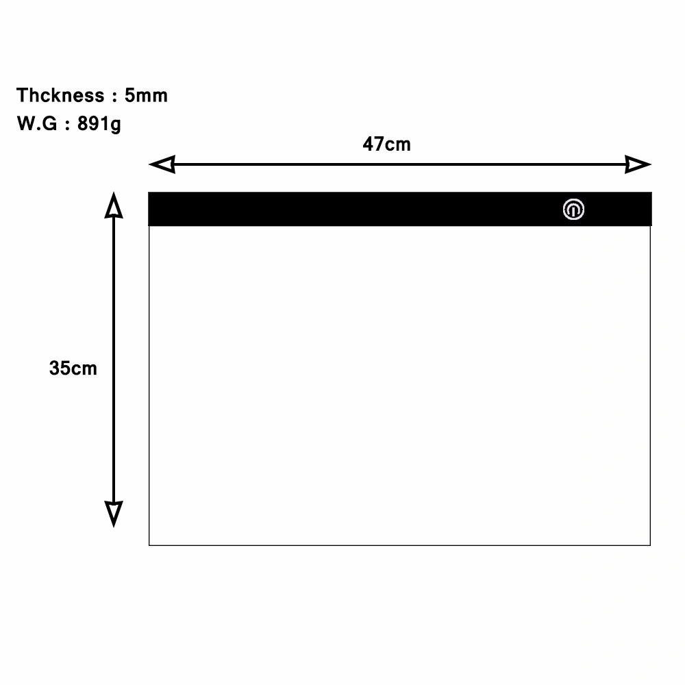 Slim LED Adjustable Tracing Drawing Board Illuminated Drawing Board A3 LED Light Pad