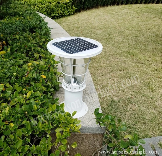 Bright Smart Remote Controll LED Lighting Lamp Outdoor Garden Solar Pillar Lamp with Warm LED Light