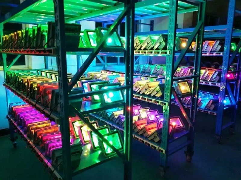 RGB Full Color 10W/20W/30W/40W/50W/100W LED Flood Light with Remote Control LED Flood Lamps RGB Floodlight