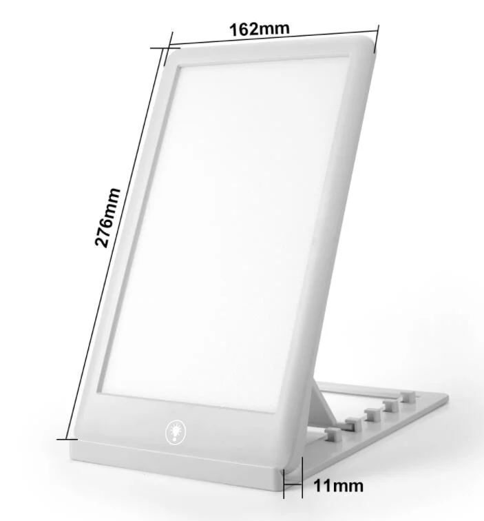 Light Therapy Lamp, Ultra-Thin 10000 Lux Therapy Light, Timer Function, Adjustable Brightness Levels