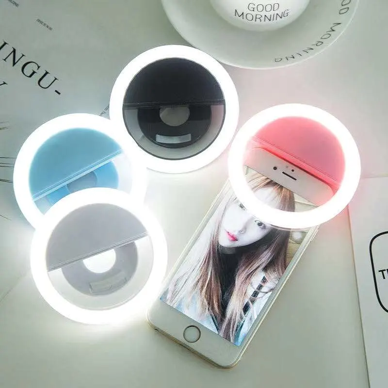 Round Charging LED Flash Beauty Photo Lamp Self-Timer Rk12 Round Filling Light
