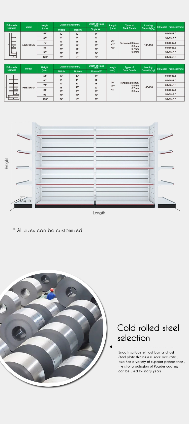 Australia Style Iga Style Heavy Duty Display Outrigger Shelving