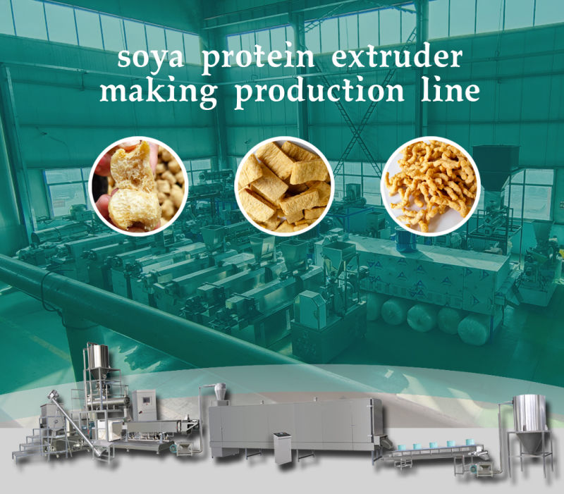 textured soya protein processing line soya protein production