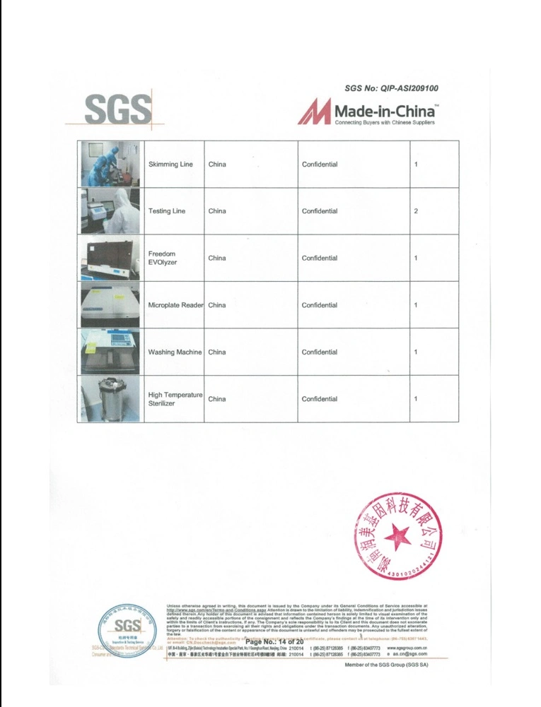 Rapid Blood Test Immunoglobulins Iga, Igg, Igm